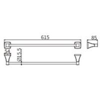 Полотенцедержатель CeramaLux Domino Хром арт-95408 — фото 2, Полотенцедержатели