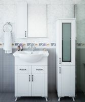 Шкаф пенал Sanflor Глория 32 R Белый арт-С000005705 — фото 4, Пеналы для ванной комнаты