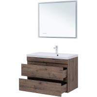 Тумба под раковину Aquanet Нота New 90 подвесная Дуб веллингтон табак арт-334193 — фото 10, Тумбы под раковину