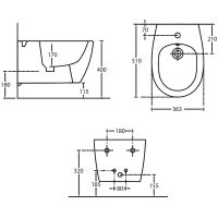 Биде Allen Brau Fantasy подвесное Антрацит арт-4.11006.AN — фото 5, Биде подвесные