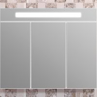 Зеркальный шкаф Opadiris Фреш 100 с подсветкой Белый арт-00-00006753 — фото 6, Зеркальные шкафы в ванную