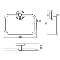 Кольцо для полотенец Emco Polo Хром арт-0755 001 00 — фото 3, Полотенцедержатели