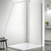 Душевая перегородка Aquatek 120 профиль Хром стекло прозрачное арт-AQ WIW 12020CH — фото 1, Душевые перегородки