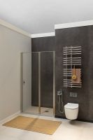 Душевая дверь Allen Brau Priority 90 профиль Серебро браш стекло прозрачное арт-3.31026.BA — фото 10, Распашные душевые двери