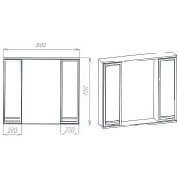 Товар: Зеркало со шкафом VIANT Милан 80 Белое арт-VMIL80-ZSH - фото 6 Зеркало со шкафом VIANT Милан 80 Белое арт-VMIL80-ZSH — фото 6, Зеркальные шкафы в ванную