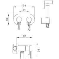 Товар: Гигиенический душ со смесителем Frap Хром арт-F7508 - фото 12 Гигиенический душ со смесителем Frap Хром арт-F7508 — фото 12, Гигиенические души