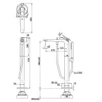 Товар: Смеситель для ванны Toto ZA Хром арт-TBP03301R - фото 2 Смеситель для ванны Toto ZA Хром арт-TBP03301R — фото 2, Смесители напольные