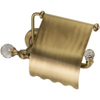 Держатель туалетной бумаги Migliore Amerida с крышкой Бронза с кристаллами Swarovski арт-16557 — фото 3, Держатели туалетной бумаги