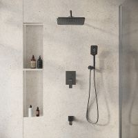 Товар: Душевая система Grossman Classic Графит брашированный арт-501.K35.04.420 - фото 8 Душевая система Grossman Classic Графит брашированный арт-501.K35.04.420 — фото 8, Встраиваемые душевые комплекты