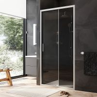 Душевая дверь AM.PM Gem Solo 100 профиль Хром матовый стекло тонированное-прозрачное арт-W90G-100-1-195MG — фото 2, Раздвижные душевые двери