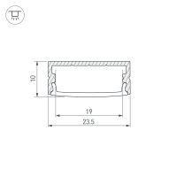 Профиль алюминиевый Arlight накладной Серебристый арт-036768 — фото 2, Профили для светодиодных лент