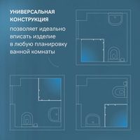 Душевой уголок AM.PM Func 90x90 профиль Черный матовый стекло прозрачное арт-W84G-403-9090-BТ — фото 5, Квадратные душевые уголки