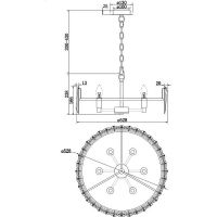 Товар: Подвесной светильник Maytoni Modern Puntes Золото арт-MOD043PL-06G - фото 3 Подвесной светильник Maytoni Modern Puntes Золото арт-MOD043PL-06G — фото 3, Подвесные светильники