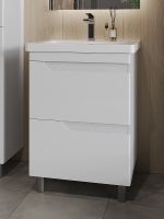 Тумба с раковиной Orange Topline-Milano 60 Белый глянец арт-TM60-02+RA — фото 2, Тумбы с раковиной