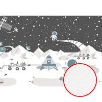 Фреска детская Ortograf Детские 33305 Фактура бархат FX Флизелин (3,9*2,7) Белый/Серый, Космос арт-33305 (бархат FX) — фото 1, Фрески