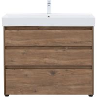 Тумба под раковину Aquanet Nova Lite 100 Дуб рустикальный арт-302480 — фото 5, Тумбы под раковину