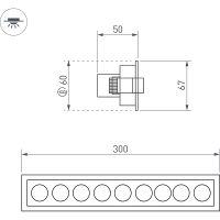 Товар: Встраиваемый светильник Arlight Orient Черный Белый арт-031931 - фото 6 Встраиваемый светильник Arlight Orient Черный Белый арт-031931 — фото 6, Точечные светильники