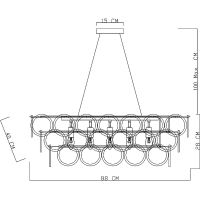 Люстра Divinare Chloe Коньячный Золото арт-7566/01 SP-13 — фото 7, Люстры