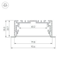 Профиль алюминиевый Arlight встраиваемый Серебристый арт-021178(1) — фото 3, Профили для светодиодных лент