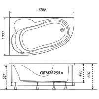 Акриловая ванна Triton Изабель 170x100 R без гидромассажа арт-Щ0000048747 — фото 5, Акриловые ванны