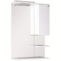 Зеркало со шкафом Onika Элита 60.01 R с подсветкой Белое арт-206020 — фото 1, Зеркальные шкафы в ванную