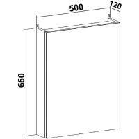 Зеркальный шкаф Runo Лада 50 Дуб серый арт-00-00001160 — фото 5, Зеркальные шкафы в ванную
