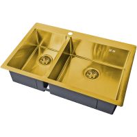 Кухонная мойка ZorG Steel Hammer 78 Бронза арт-SH 78-2-51-R BRONZE — фото 1, Кухонные мойки