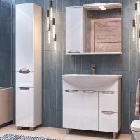 Зеркало со шкафом Vigo Callao 80 L с подсветкой Белое с электровыключателем арт-z.CAL.80.L.El — фото 4, Зеркальные шкафы в ванную