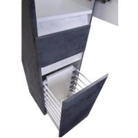 Шкаф пенал Style Line Атлантика Люкс Plus 35 с бельевой корзиной Бетон темный арт-СС-00002284 — фото 5, Пеналы для ванной комнаты