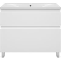 Тумба с раковиной Misty Лаки 100 Белая глянцевая арт-УТ000024250 — фото 2, Тумбы с раковиной