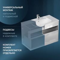 Тумба под раковину AM.PM Func 100 подвесная Белая глянцевая арт-M8FFUX1001WG — фото 5, Тумбы под раковину