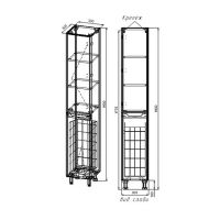Товар: Шкаф пенал Style Line Марелла 30 Люкс Plus с бельевой корзиной Белый матовый антискрейтч арт-СС-00002421 - фото 5 Шкаф пенал Style Line Марелла 30 Люкс Plus с бельевой корзиной Белый матовый антискрейтч арт-СС-00002421 — фото 5, Пеналы для ванной комнаты