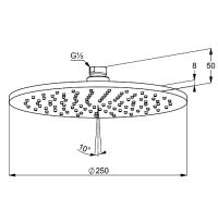 Верхний душ Kludi A-Qa Белый Хром арт-6432591-00 — фото 2, Верхние души
