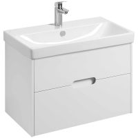 Тумба под раковину Aquaton Оливия 80 подвесная Белая матовая арт-1A283101OL010 — фото 1, Тумбы под раковину