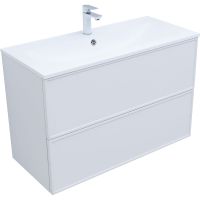 Тумба под раковину Aquanet Арт 100 подвесная Белая матовая арт-313257 — фото 2, Тумбы под раковину