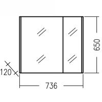 Зеркальный шкаф СанТа Сатурн 70 Дуб австрийский арт-700372 — фото 4, Зеркальные шкафы в ванную