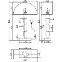 Настольная лампа Maytoni Table Floor Prima Белая Прозрачная Латунь арт-Z034TL-01BZ — фото 10, Настольные лампы