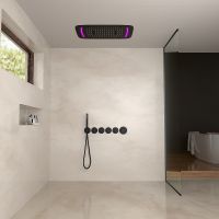 Душевая система Timo Petruma с термостатом Черная арт-SX-5229/03SM — фото 2, Встраиваемые душевые комплекты