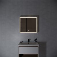 Зеркало Cersanit Louna 80 с подсветкой Белое с сенсорным выключателем арт-SP-LU-LOU80-Os — фото 8, Зеркала в ванную комнату