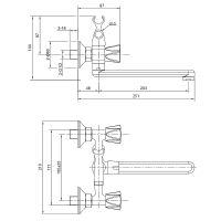 Смеситель для ванны WesnaArt Kamila универсальный Хром арт-KAM16-323-23251 — фото 2, Смеситель для ванны
