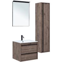 Тумба под раковину Aquanet Lino 60 подвесная Дуб веллингтон арт-253910 — фото 3, Тумбы под раковину