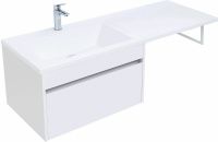 Тумба с раковиной Aquanet Токио 130 L подвесная Белая арт-239217 — фото 3, Тумбы с раковиной