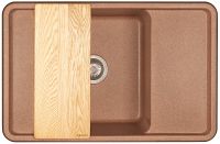 Кухонная мойка Aquaton Беллис 78 Терракот арт-1A725032BS270 — фото 4, Кухонные мойки