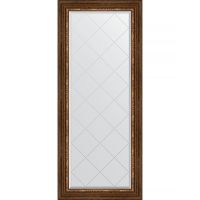 Зеркало Evoform Exclusive-G 156х66 с гравировкой в багетной раме - Римская бронза 88 мм арт-BY 4148 — фото 1, Зеркала в ванную комнату