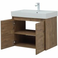 Тумба с раковиной Aquanet Nova Lite 75 подвесная Дуб рустикальный арт-302528 — фото 7, Тумбы с раковиной