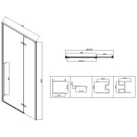 Душевой уголок Vincea Slim-N 90x90 профиль Черный стекло прозрачное арт-VSR-5SN9090CLB — фото 3, Квадратные душевые уголки