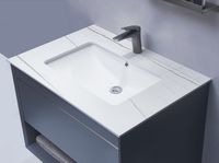 Тумба с раковиной Orans BC-1125 80 подвесная Dark grey арт-1125800 — фото 3, Тумбы с раковиной