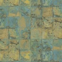 Обои Decori-Decori Carrara Винил на флизелине (1,06*10,05) Бирюзовый/Бежевый, Геометрия арт-82616 — фото 1, Обои для стен