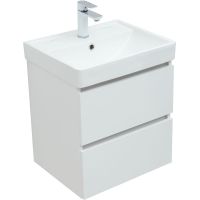 Тумба под раковину Aquanet Вега 50 подвесная Белый глянец арт-308332 — фото 4, Тумбы под раковину