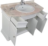 Товар: Тумба под раковину Aquanet Греция 110 Белая Swarovski арт-171545 - фото 4 Тумба под раковину Aquanet Греция 110 Белая Swarovski арт-171545 — фото 4, Тумбы под раковину